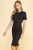 SMOCKED STRIPE MIDI DRESS sold by Heart & Hips