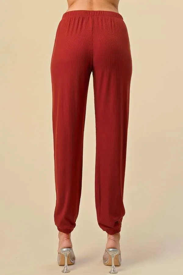 Ribbed Jogger Pants Only-Set Design W/ Rh45703l sold by Heart & Hips product image thumbnail 3