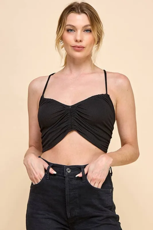RIB RUCHED DETAIL CAMI sold by Heart & Hips