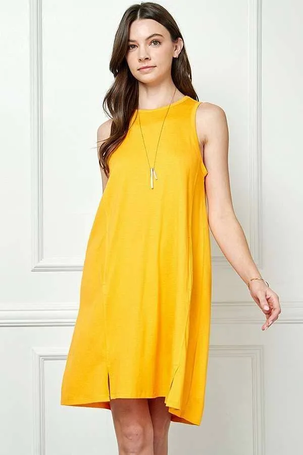 TANK RELAX SIDE POCEKTS MINI DRESS sold by Heart & Hips