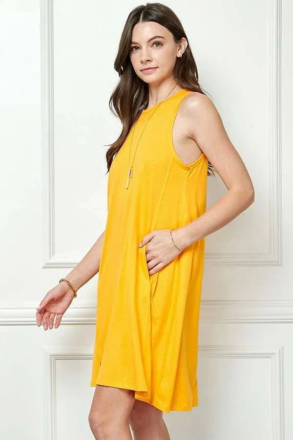 TANK RELAX SIDE POCEKTS MINI DRESS sold by Heart & Hips product image thumbnail 3