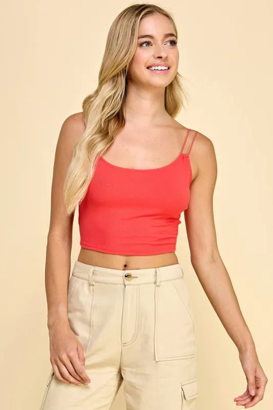 DOUBLE STRAP SHOULDER CROPPED CAMI TOP sold by Heart & Hips