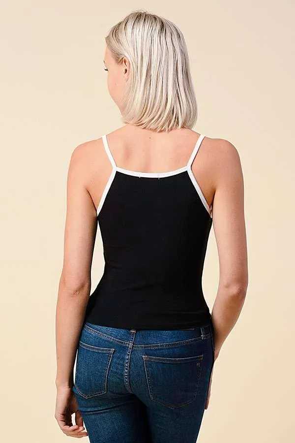 CONTRAST RIB CAMI TOP sold by Heart & Hips product image thumbnail 3