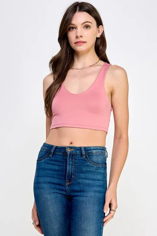 Racer Back Doubled Crop Top sold by Heart & Hips