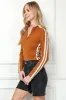 Neck Zipped Side Contrast Brushed Long Sleeve Top sold by Heart & Hips