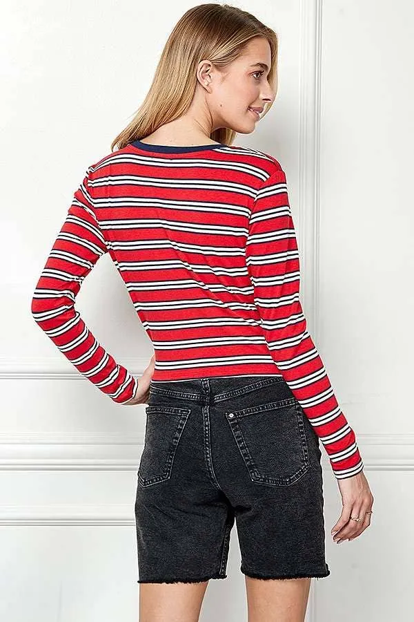 LSLV FRONT TIE TOP sold by Heart & Hips product image thumbnail 5