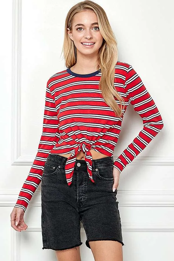 LSLV FRONT TIE TOP sold by Heart & Hips product image thumbnail 3