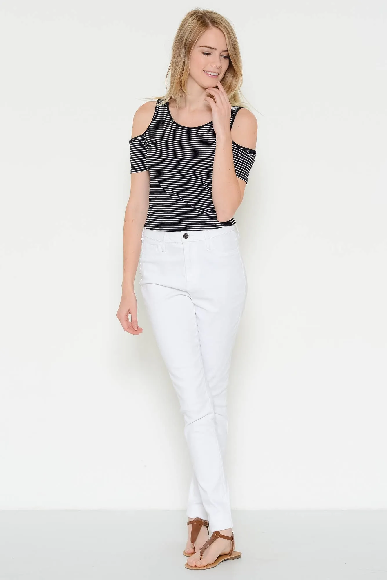 Cold Shoulder Crop Top sold by Heart & Hips