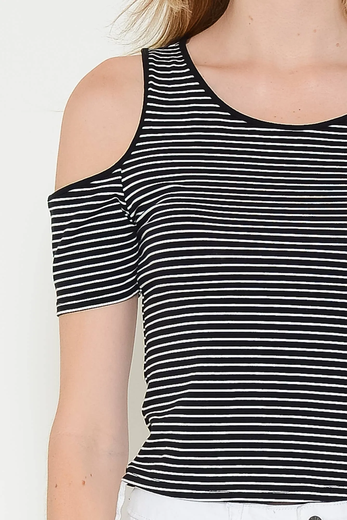 Cold Shoulder Crop Top sold by Heart & Hips product image thumbnail 2