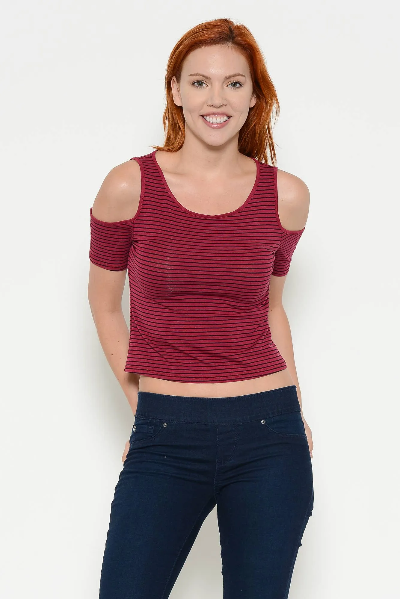 Cold Shoulder Crop Top sold by Heart & Hips product image thumbnail 4
