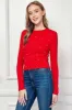 PEARL DETAIL LONG SLEEVE CROP TOP sold by Heart & Hips