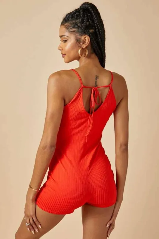 Tie Back Rib Romper sold by Heart & Hips