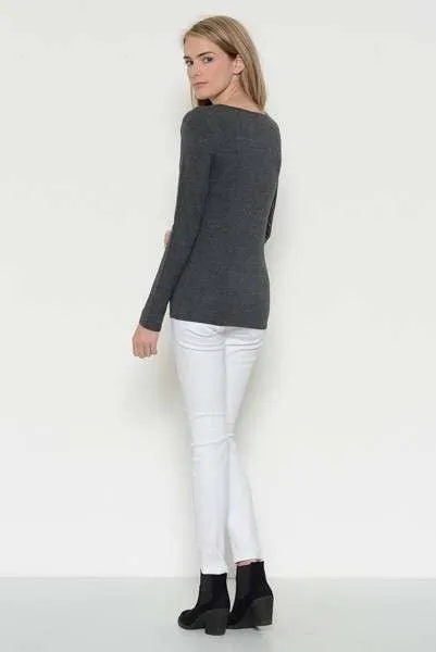 Front Cross Long Sleeve Top sold by Heart & Hips product image thumbnail 2