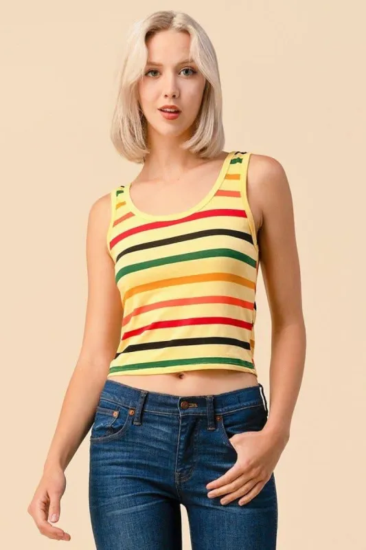 MULTI COLOR STRIPE TANK TOP sold by Heart & Hips