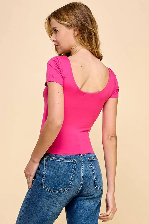 DOUBLE SCOOP DOUBLE LAYERED TOP sold by Heart & Hips product image thumbnail 2