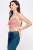 Open Back Tie Crop Woven Top sold by Heart & Hips