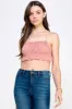 Open Back Tie Crop Woven Top sold by Heart & Hips
