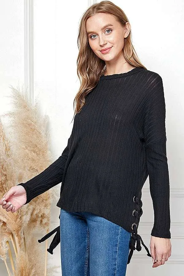 Mock Neck Brushed Long Sleeve Top sold by Heart & Hips product image thumbnail 2