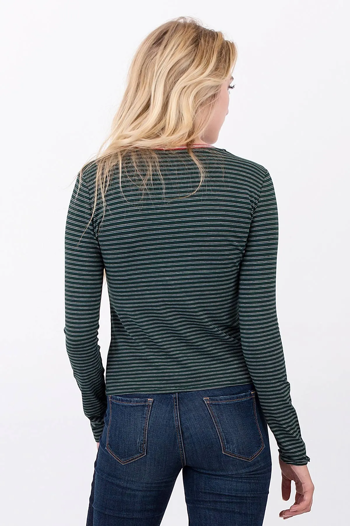 Stripe Band Detail Top sold by Heart & Hips product image thumbnail 4