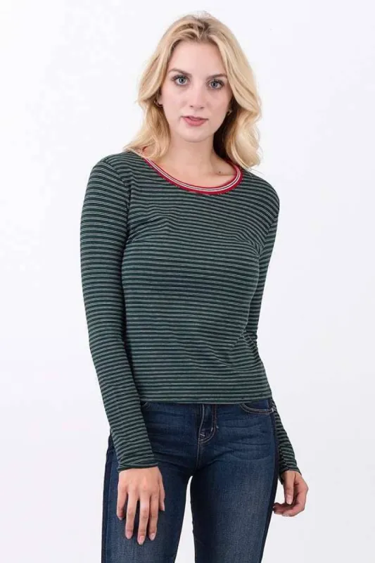 Stripe Band Detail Top sold by Heart & Hips