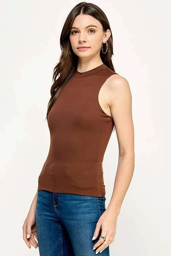 MOCK NECK DOUBLE LAYERED TANK TOP sold by Heart & Hips product image thumbnail 2