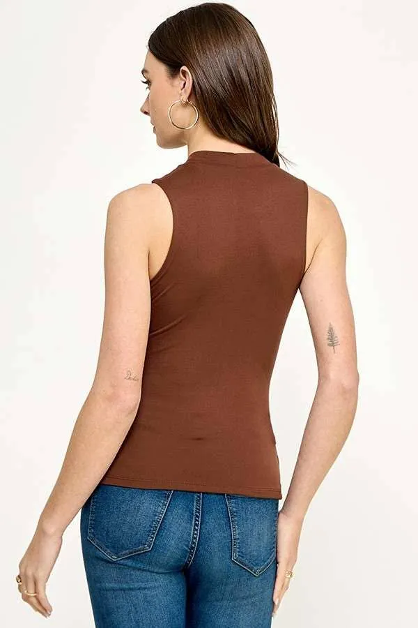 MOCK NECK DOUBLE LAYERED TANK TOP sold by Heart & Hips product image thumbnail 3