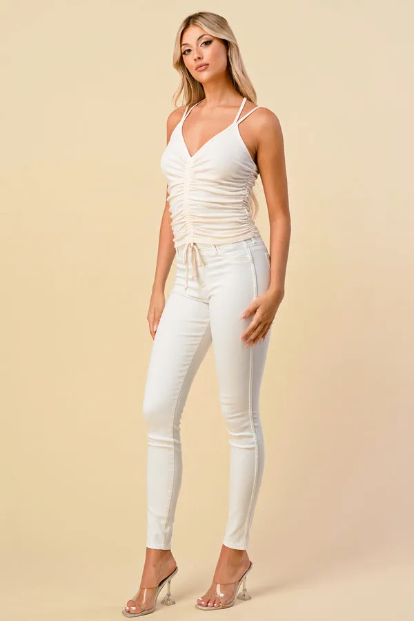 RUCHED CAMI TOP sold by Heart & Hips product image thumbnail 5