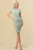 ROUND NECK SHORT SLEEVE RIB MIDI DRESS sold by Heart & Hips