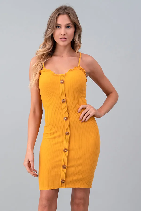 ALL BUTTON DOWN MERROW CAMI MIN DRESS sold by Heart & Hips product image thumbnail 5