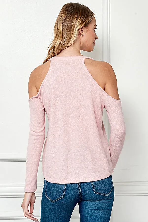 FRONT LACE UP CUT EDGE DETAIL TOP sold by Heart & Hips product image thumbnail 5