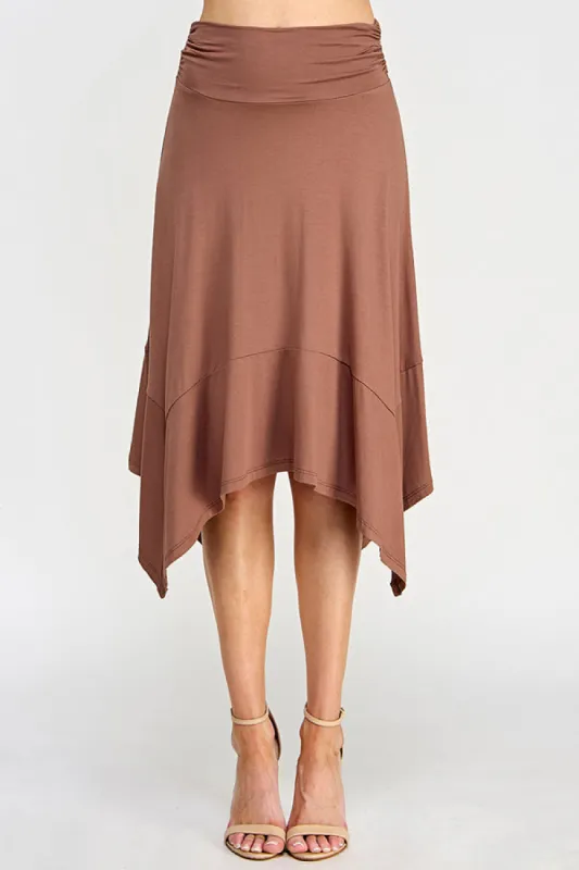 HANDKERCHIEF HEMLINE MIDI SKIRT sold by Heart & Hips