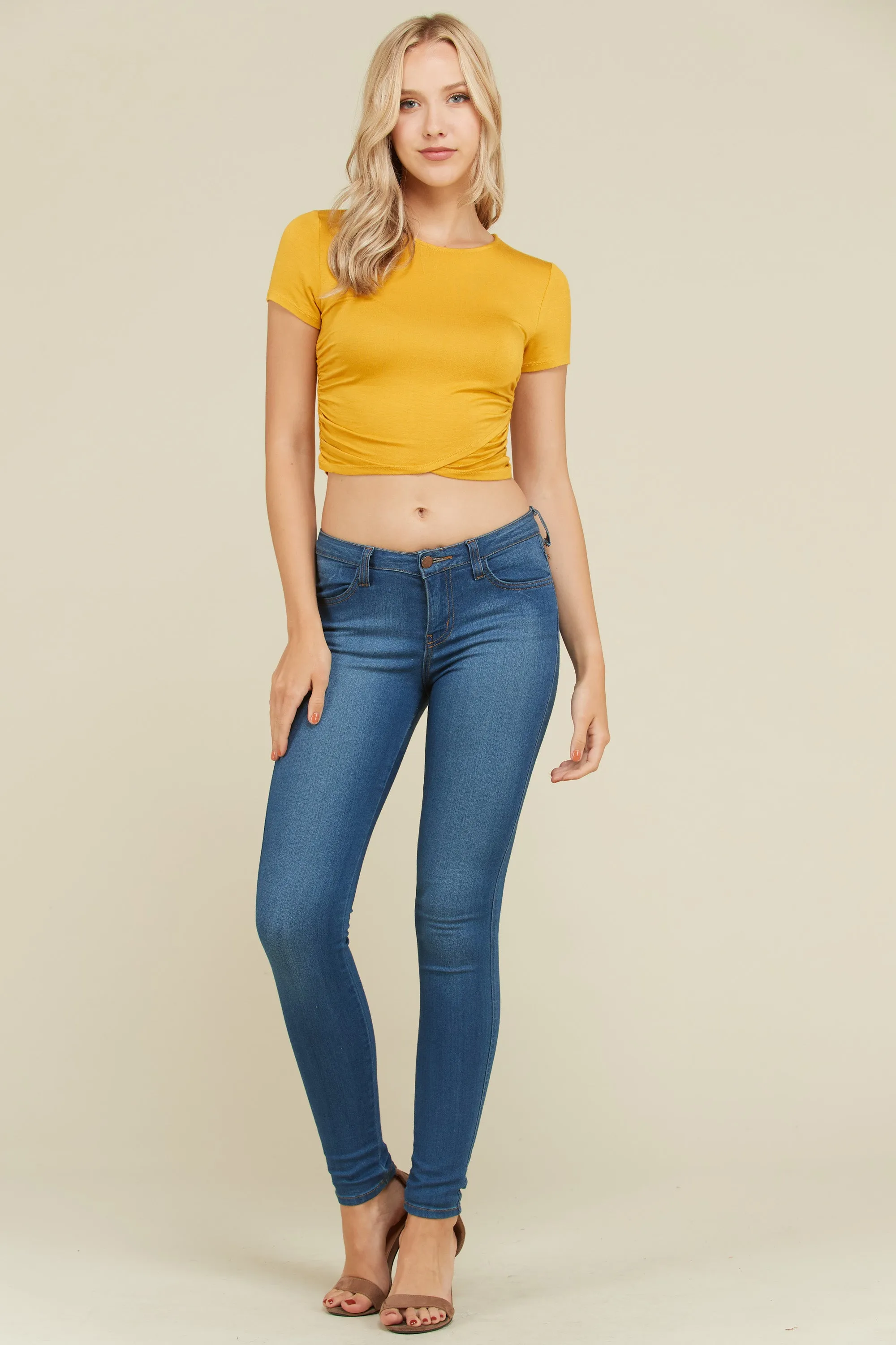 RUCHED CROP TOP sold by Heart & Hips product image thumbnail 5