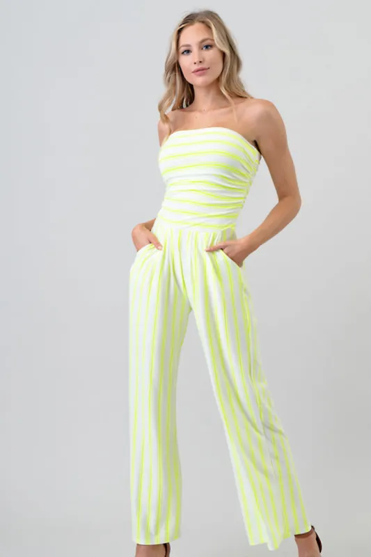 PALAZZO STRIPE TUBE JUMPSUIT sold by Heart & Hips