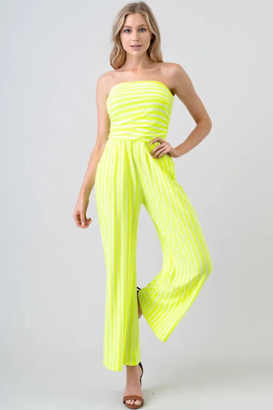 TUBE TOP W/SHIRRING JUMPSUIT sold by Heart & Hips