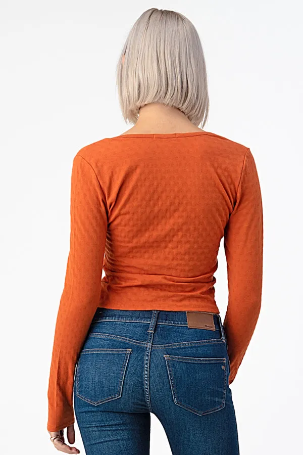 POINTELLE BUTTON DOWN TOP sold by Heart & Hips product image thumbnail 3