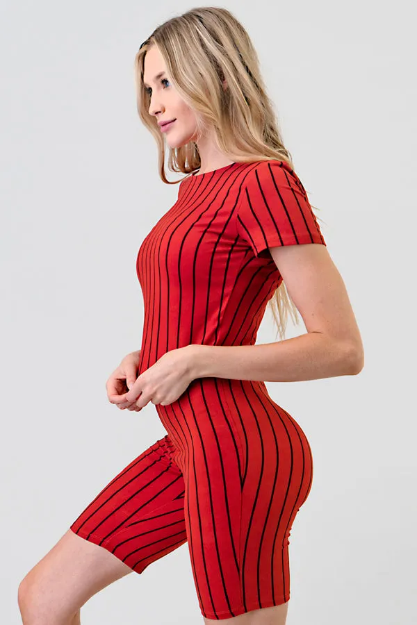 BRUSHED DTY SHORT SLEEVE STRIPE TOP sold by Heart & Hips product image thumbnail 2