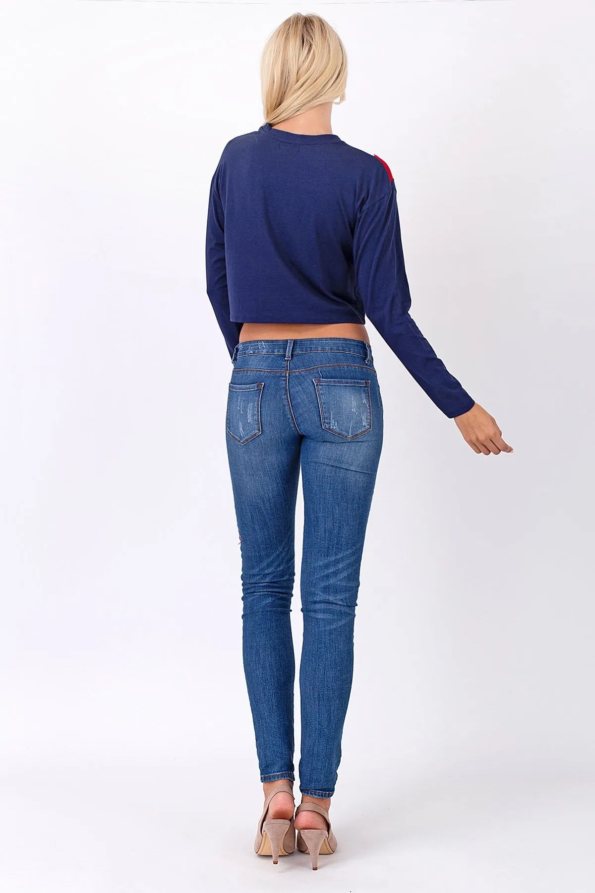 CHERVRON COLOR BLOACK TOP sold by Heart & Hips product image thumbnail 5