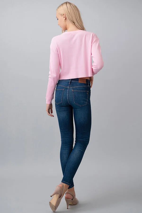 THMERAL LONG SLEEVE CROP TOP sold by Heart & Hips product image thumbnail 3