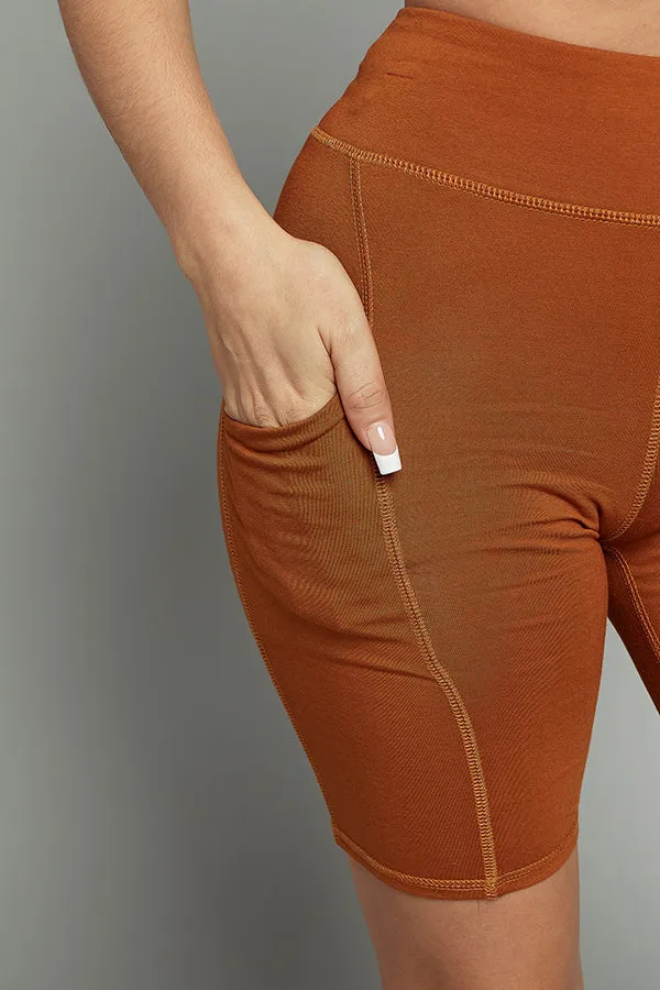 ACTIVE CUT BIKER SHORTS WITH SIDE POCKET sold by Heart & Hips product image thumbnail 3