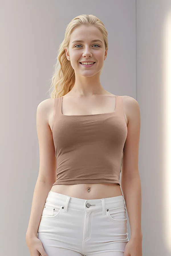 SQUARE NECK DOUBLE LAYERED TANK TOP sold by Heart & Hips