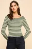BOAT NECK WITH OVER LAP DETAIL LONG SLEEVE TOP sold by Heart & Hips