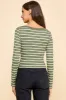 BOAT NECK WITH OVER LAP DETAIL LONG SLEEVE TOP sold by Heart & Hips