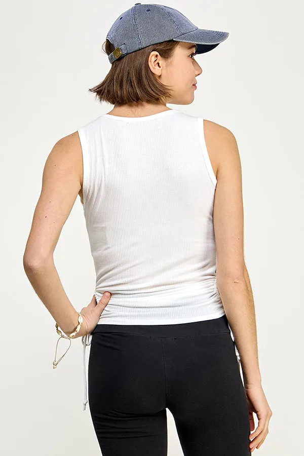 SIDE RUCHING TANK TOP sold by Heart & Hips product image thumbnail 3