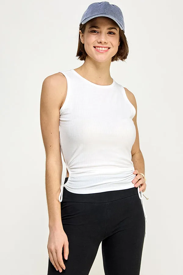SIDE RUCHING TANK TOP sold by Heart & Hips product image thumbnail 4