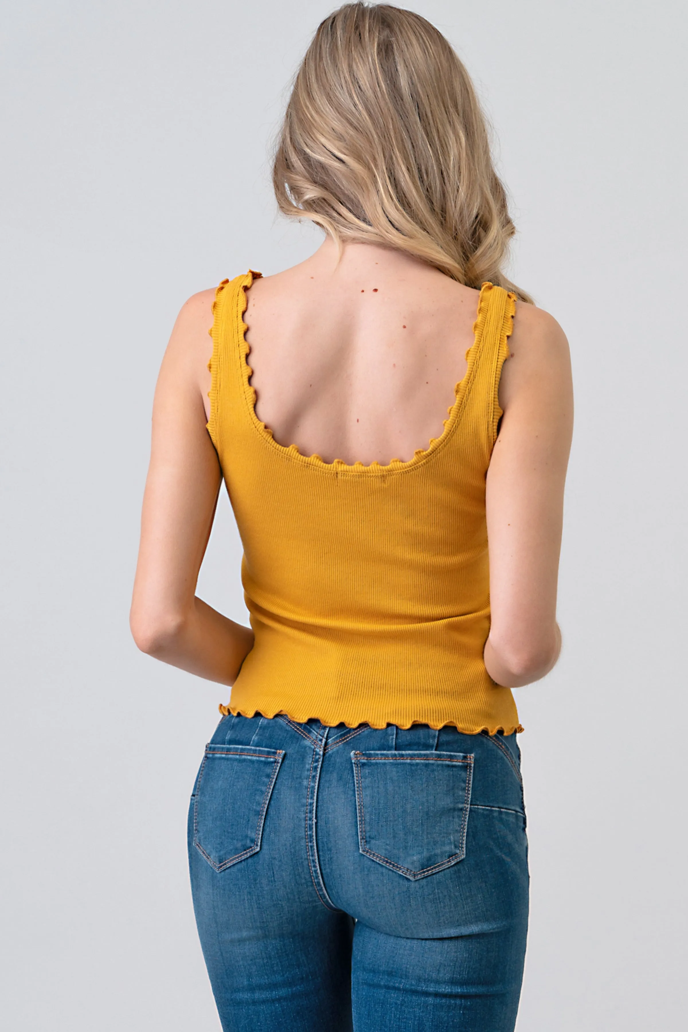 LETTUCE MERROW DETAIL TANK TOP sold by Heart & Hips product image thumbnail 2