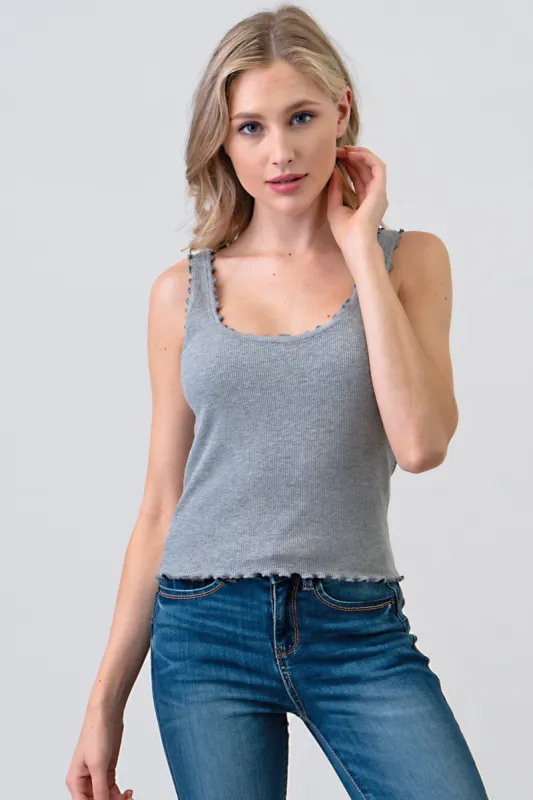 LETTUCE MERROW DETAIL TANK TOP sold by Heart & Hips