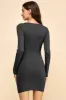 CENTER RUCHING LONG SLEEVE MINI DRESS sold by Heart & Hips