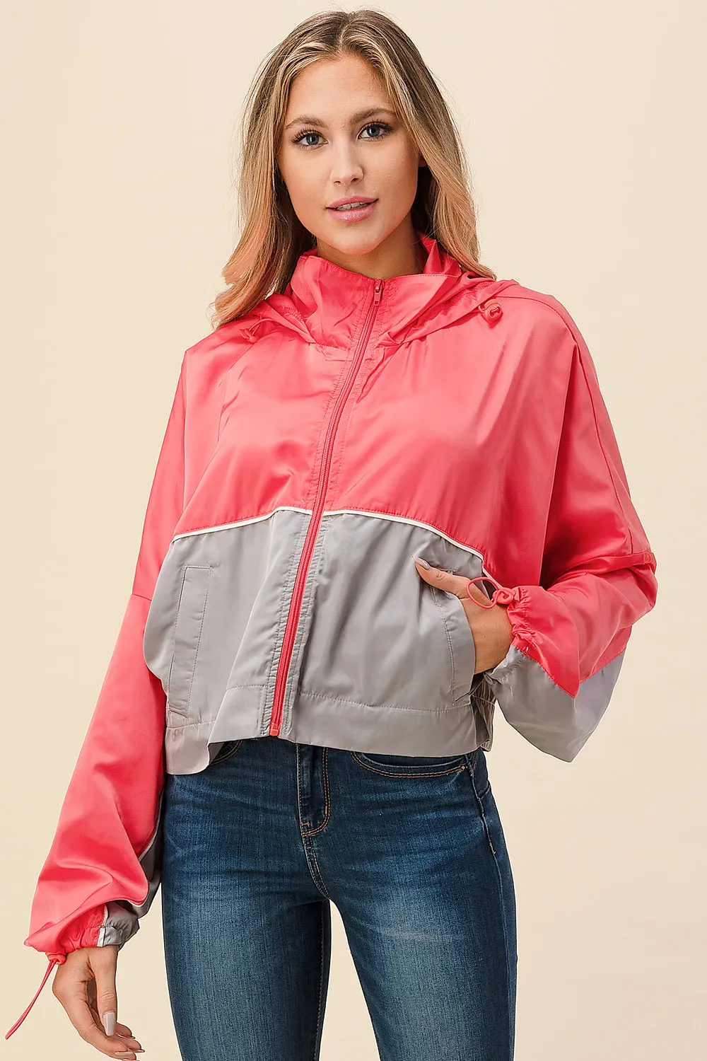 Color Block Windbreaker sold by Heart & Hips