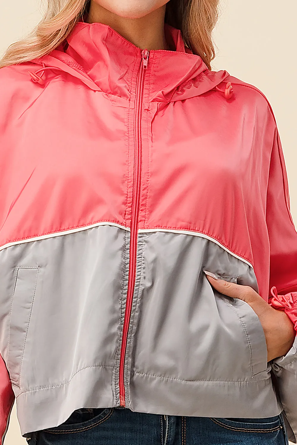 Color Block Windbreaker sold by Heart & Hips product image thumbnail 2