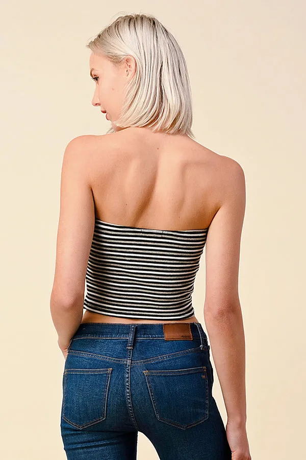 MULTI COLOR FRONT SNAP TAPE TUBE TOP sold by Heart & Hips product image thumbnail 4